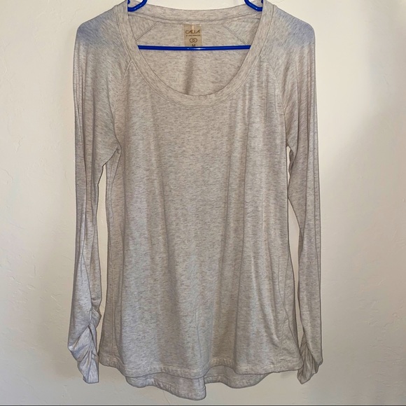 CALIA by Carrie Underwood Tops - Calia Heathered Taupe Workout Tee Medium